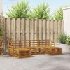 vidaXL Sofasett 6 pcs Naturlig Solid akasietre