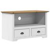 vidaXL TV-benk med 2 skuffer BODO brun 91,5x44,5x56 cm heltre furu