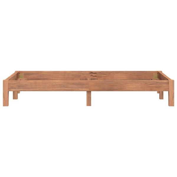 vidaXL Sengeramme heltre teak 100x200 cm