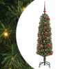 vidaXL Kunstig juletre med 150 LED gr&oslash;nn 120 cm PVC og st&aring;l og plast