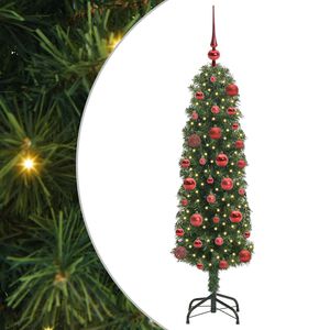 vidaXL Kunstig juletre med 150 LED gr&oslash;nn 120 cm PVC og st&aring;l og plast
