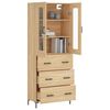 vidaXL Highboard sonoma eik 69,5x34x180 cm konstruert tre