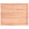 vidaXL Bordplate lysebrun 80x60x(2-6)cm behandlet heltre naturlig kant