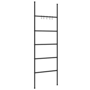 vidaXL H&aring;ndklestativstige med 5 niv&aring;er svart 58x175 cm jern