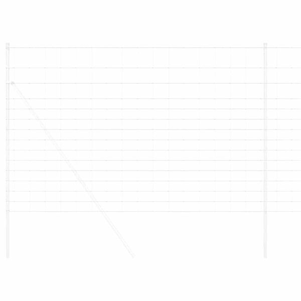 vidaXL Jordegjerde sølv 25 x 1,6 m Galvanisert stål