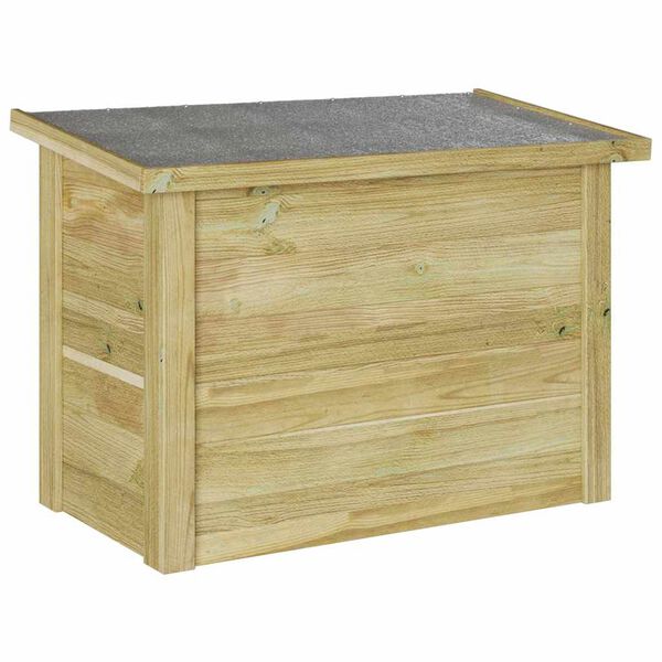 vidaXL Lagringsboks Naturlig 80 x 44,5 x 57,5 cm Impregnert furu