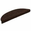 vidaXL Trappematter selvklebende 30 stk 56x17x3 cm brune halvrund