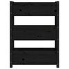 vidaXL Plantekasse svart 77x25x104,5 cm heltre furu