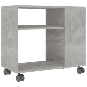 vidaXL Sidebord betonggr&aring; 70x35x60,5 cm konstruert tre