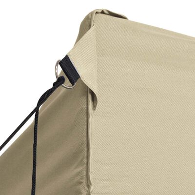 vidaXL Sammenleggbart telt popup med 4 sidevegger 3x4,5 m kremhvit