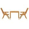 vidaXL Hage Spisegruppe 3 pcs Brun heltre akasie