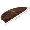 vidaXL Trappematter 10 stk 65x21x4 cm brune halvrund store