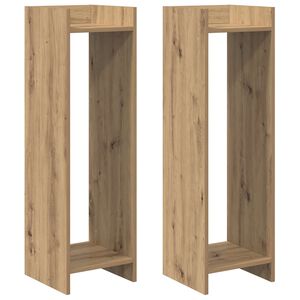 vidaXL Planteholder Artisan Eik 30 x 30 x 100 cm Konstruert tre