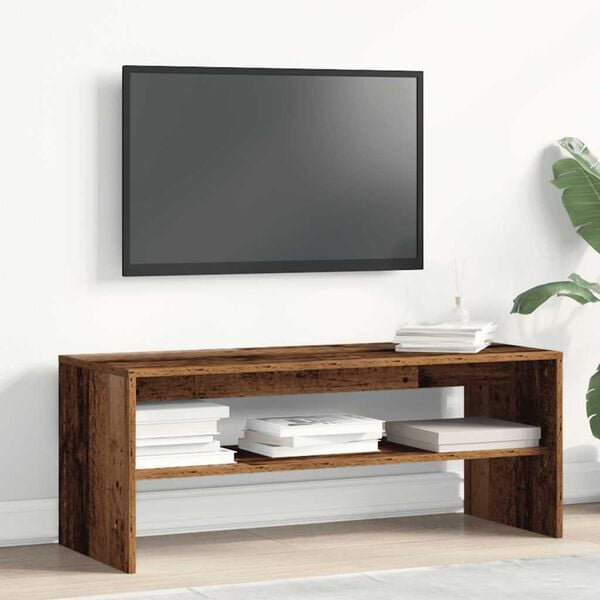 vidaXL TV-benk gammelt tre 100x40x40 cm konstruert tre