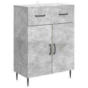 vidaXL Serviesskap Betonggr&aring; 66 x 34,5 x 89,5 cm Konstruert tre