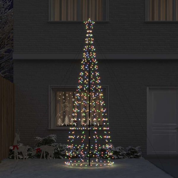 vidaXL LED Juletre med Bakkepler med 800 LED Flerfarget 400 cm Jern