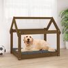 vidaXL Hundeseng honningbrun 81x60x70 cm heltre furu