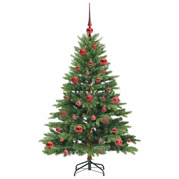 vidaXL Kunstig juletre med 150 LED med stativ grønn 150 cm PE og PVC