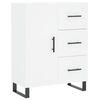 vidaXL Highboard hvit 69,5x34x180 cm konstruert tre