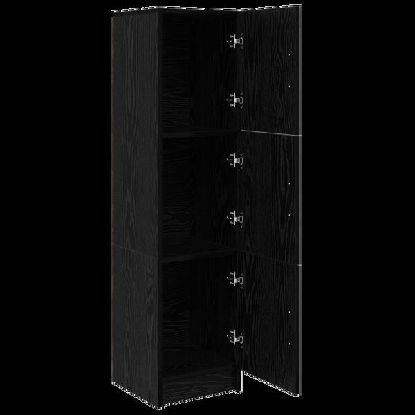 vidaXL H&oslash;yskap Svart Eik 31,5 x 32 x 122,5 cm