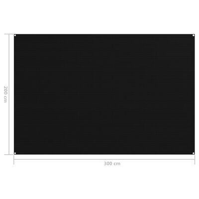 vidaXL Teltteppe 200x300 cm svart