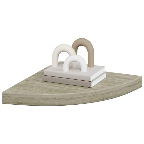 vidaXL Flytende vegghyller 2 stk eik 35x35x3,8 cm MDF