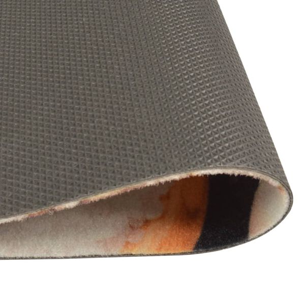 vidaXL Kjøkkenteppe vaskbar grønnsaker 60x180 cm fløyel