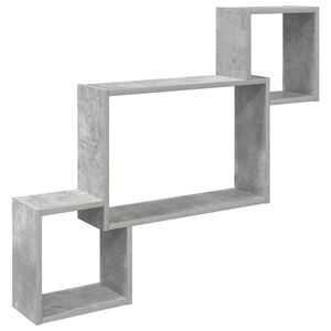 vidaXL Vegghylle Veggmontert Betonggr&aring; 91,5 x 15 x 76 cm