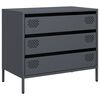 vidaXL Skjenk antrasitt 68x39x58,5 cm kaldvalset st&aring;l