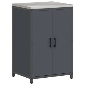 vidaXL Kjøkkenoppbevaring med hylle Antrasitt 60 x 50 x 92 cm Stål