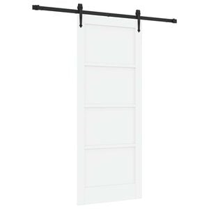 vidaXL Skyved&oslash;r ORKDAL 83 x 202 cm Heltre furu Hvit og svart