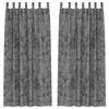 vidaXL Fl&oslash;yel Gardiner 2 stk. Gr&aring; 260 x 140 cm Fl&oslash;yel