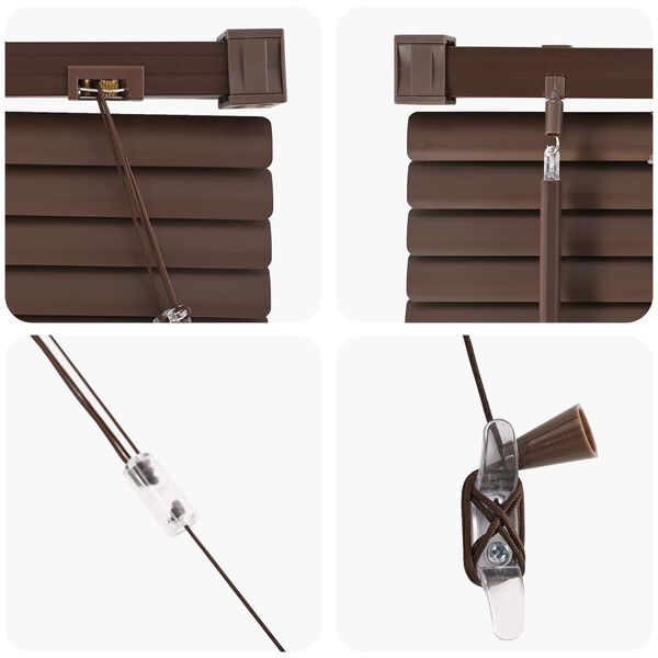 vidaXL Venetiansk persienne M&oslash;rk Brun med M&oslash;nster 150 x 150 cm PVC