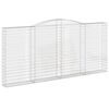 vidaXL Gabionkurv buet 400x30x180/200 cm galvanisert jern