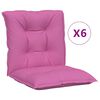 vidaXL Stolputer med lav ryggst&oslash;tte 2 stk rosa 100x50x7 cm stoff