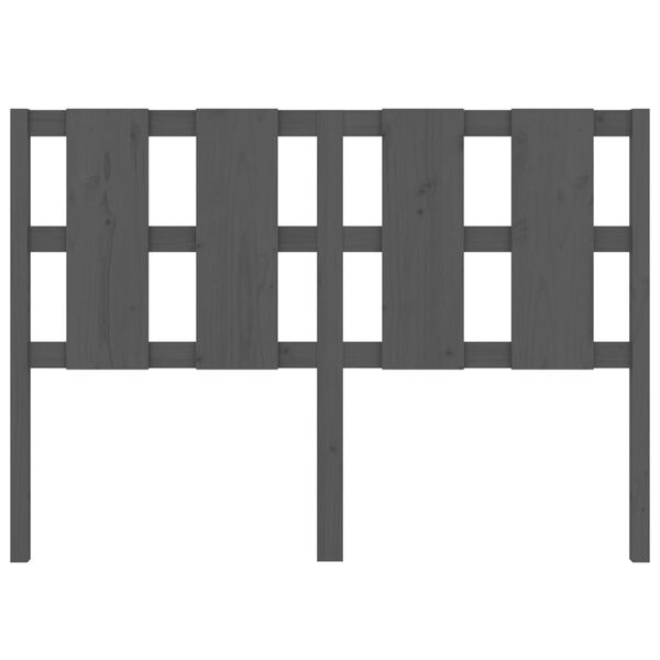 vidaXL Sengegavl gr&aring; 145,5x4x100 cm heltre furu