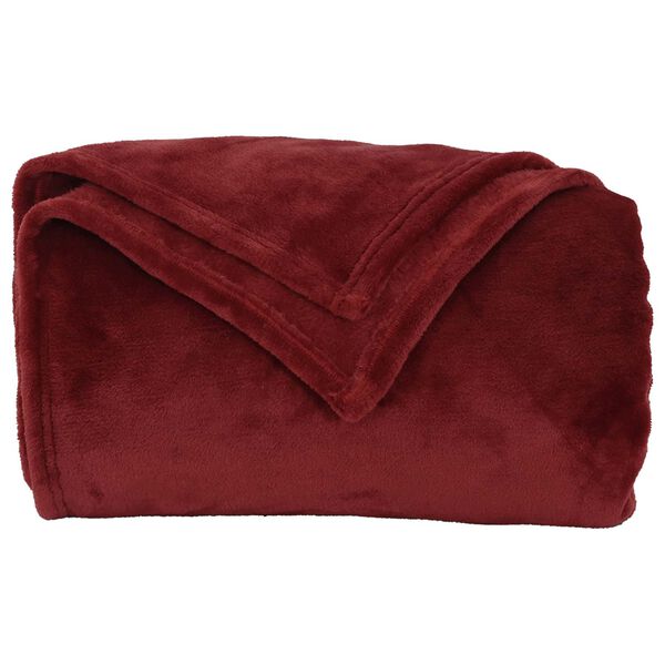 vidaXL Kastteppe Bordeaux R&oslash;d 240 x 270 cm Fleece