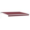 vidaXL Automatisk uttrekkbar markise burgunder 400x300 cm