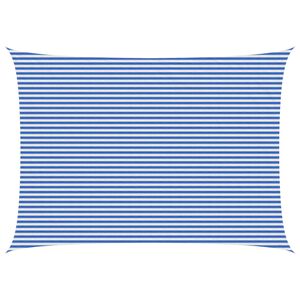 vidaXL Solseil Bl&aring; og hvit 5 x 8 m HDPE