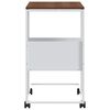 vidaXL Sidebord med hjul hvit 55x36x63,5 cm konstruert tre