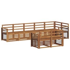 vidaXL Sofasett 8 pcs Naturlig Solid akasietre