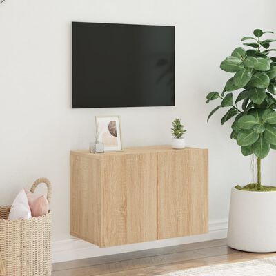 vidaXL Veggmontert TV-benk sonoma eik 60x30x41 cm