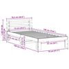vidaXL Sengestamme med hodegjerde Vokset Brun 75 x 190 cm Massiv furu