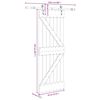 vidaXL Skyvedør med monteringstilbehør 70x210 cm heltre furu