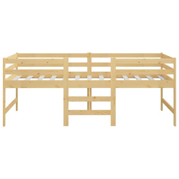 vidaXL Sengeramme middels h&oslash;y heltre furu 90x200 cm