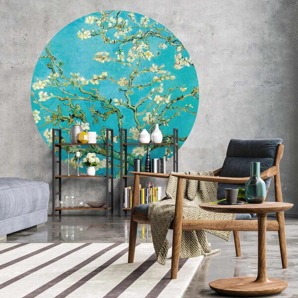 WallArt Tapetsirkel Almond Blossom 190 cm