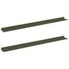 vidaXL Flytende hylle 2 pcs Olivengr&oslash;nn 100 x 9 x 2,5 cm St&aring;l
