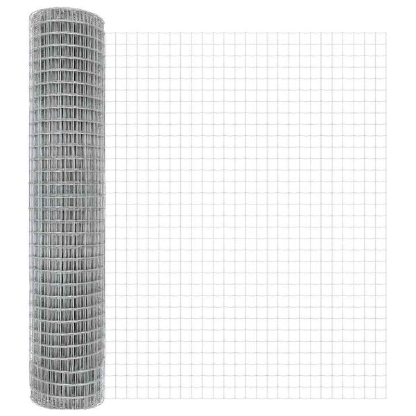 vidaXL Euro gjerde sølv 1.6 x 10 m Varmegalvanisert jern