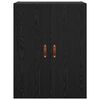vidaXL Vegghengt skap 2 pcs Svart Eik 69,5 x 34 x 90 cm Konstruert tre