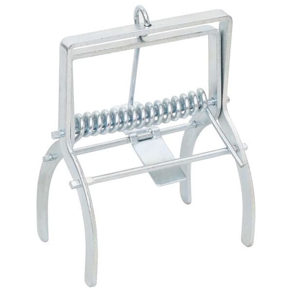 vidaXL Muldvarpfeller 4 stk s&oslash;lv galvanisert st&aring;l